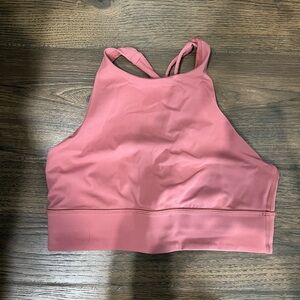 Lululemon high neck pink sports bra size 10